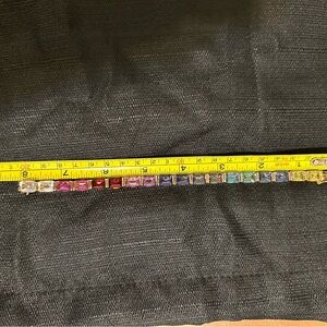 Multicolored rainbow topaz 925 tennis bracelet 8”